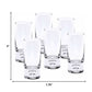 HomeRoots 3 oz Mouth Blown Crystal Shot or Vodka Glass in Set of 6