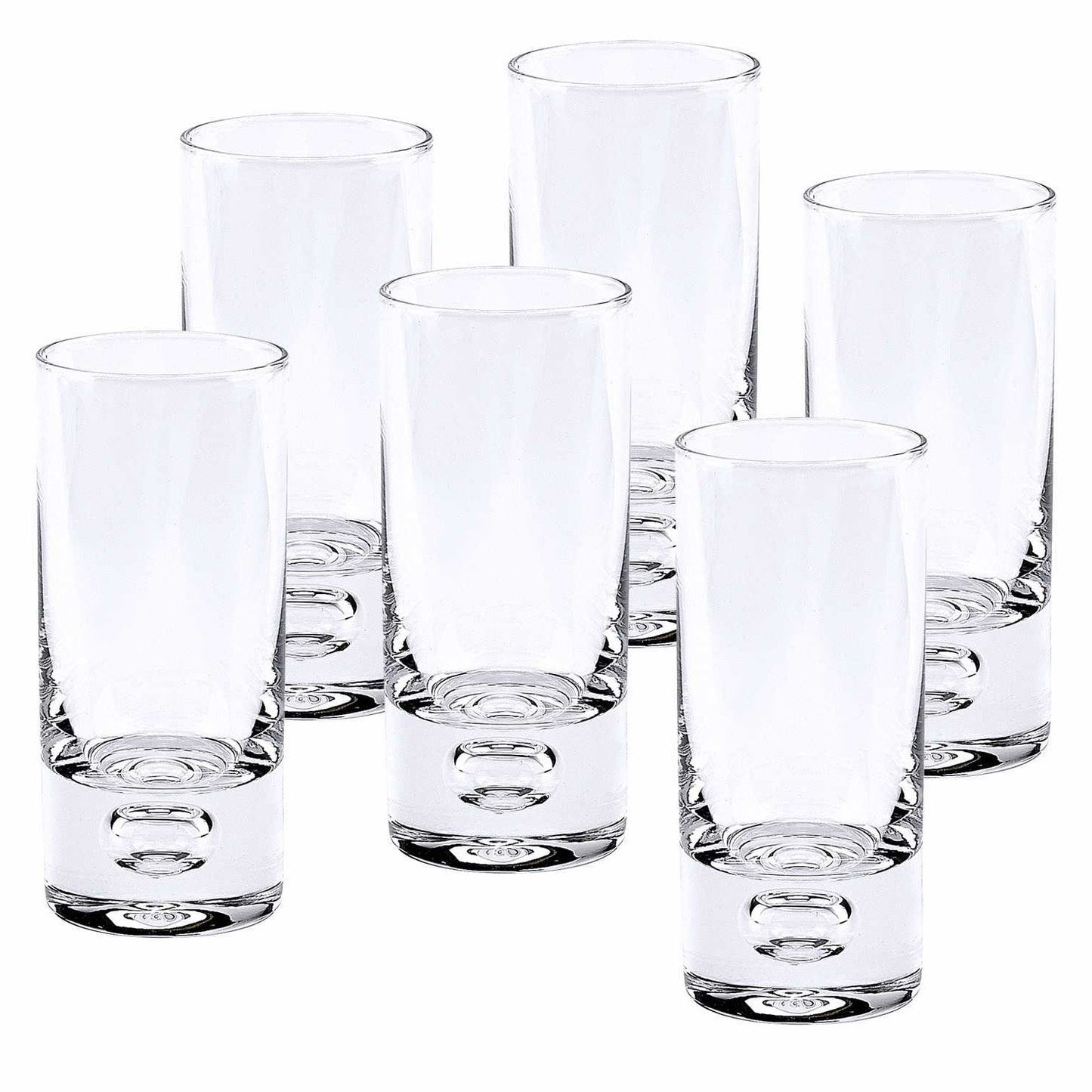 HomeRoots 3 oz Mouth Blown Crystal Shot or Vodka Glass in Set of 6