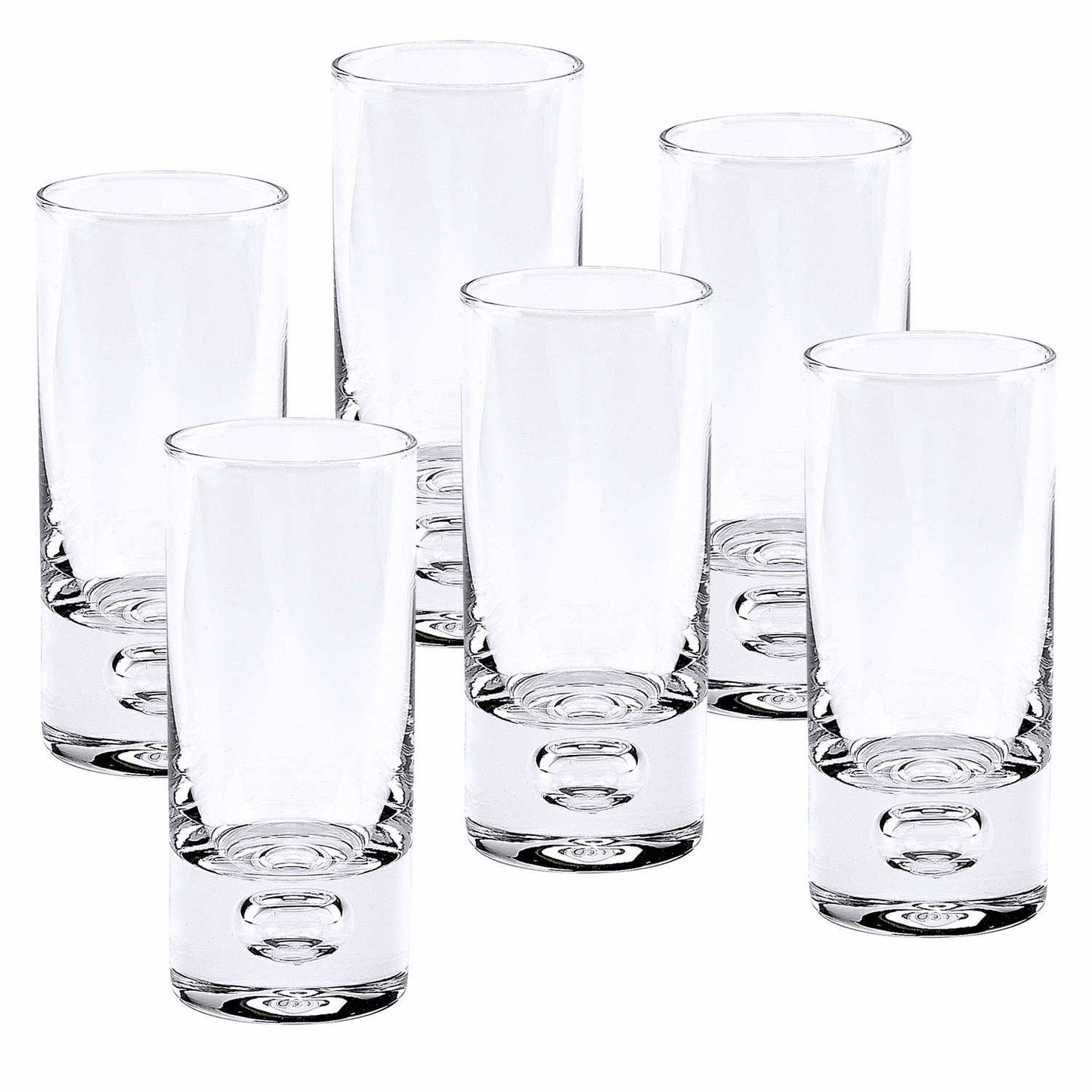 HomeRoots 3 oz Mouth Blown Crystal Shot or Vodka Glass in Set of 6