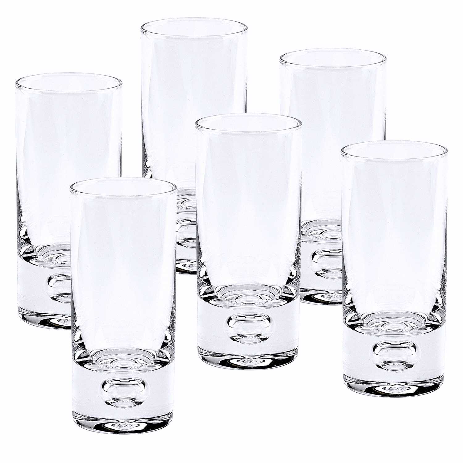 HomeRoots 3 oz Mouth Blown Crystal Shot or Vodka Glass in Set of 6