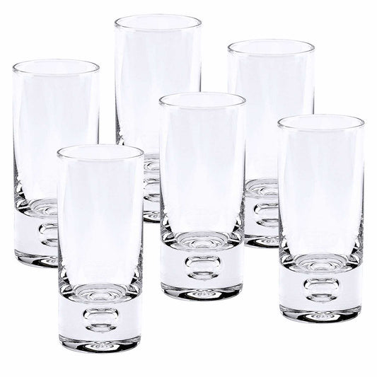HomeRoots 3 oz Mouth Blown Crystal Shot or Vodka Glass in Set of 6