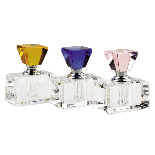 HomeRoots 3 pc Rainbow Crystal Perfume Bottle Set