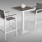 HomeRoots 3 Piece Modern White and Gray Outdoor Bar Set