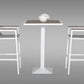 HomeRoots 3 Piece Modern White and Gray Outdoor Bar Set