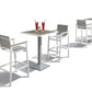 HomeRoots 3 Piece Modern White and Gray Outdoor Bar Set