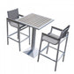 HomeRoots 3 Piece Modern White and Gray Outdoor Bar Set