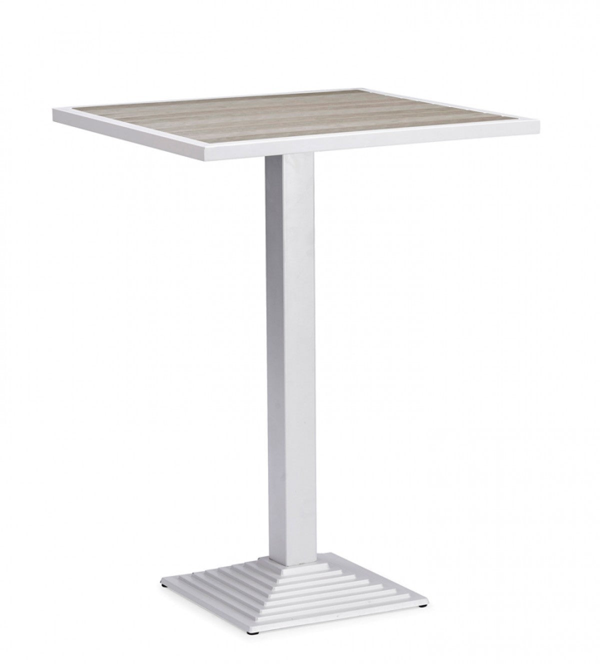 HomeRoots 3 Piece Modern White and Gray Outdoor Bar Set
