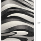 HomeRoots 3' x 10' Black and Gray Abstract Marble Runner Rug