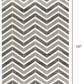 HomeRoots 3' x 10' Gray Distressed Chevron Runner Rug