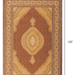 HomeRoots 3' x 13' Red and Beige Medallion Runner Rug