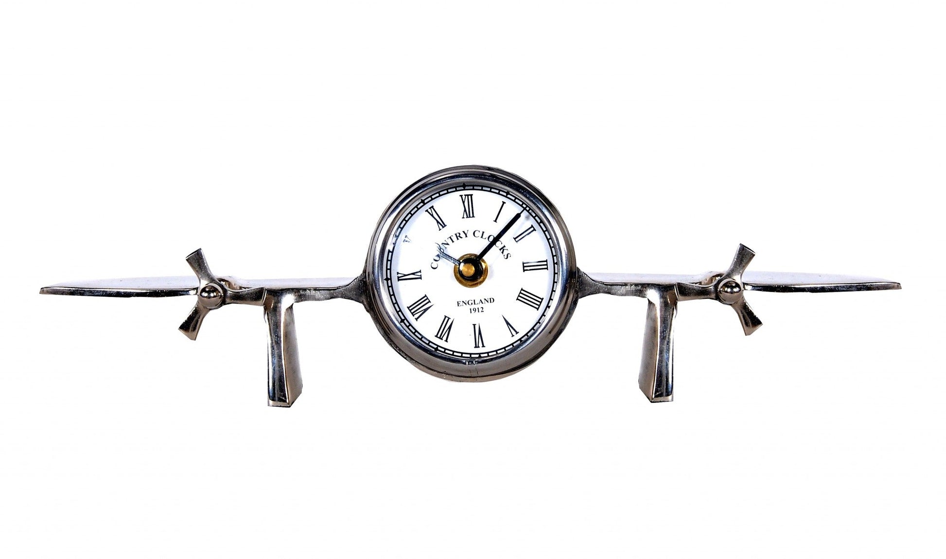 HomeRoots 3" x 13.5" x 4.5" Aeroplane Table Clock