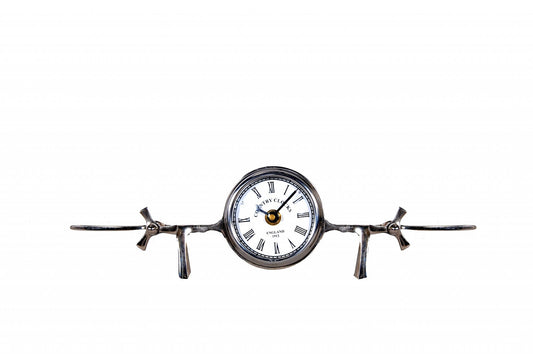 HomeRoots 3" x 13.5" x 4.5" Aeroplane Table Clock
