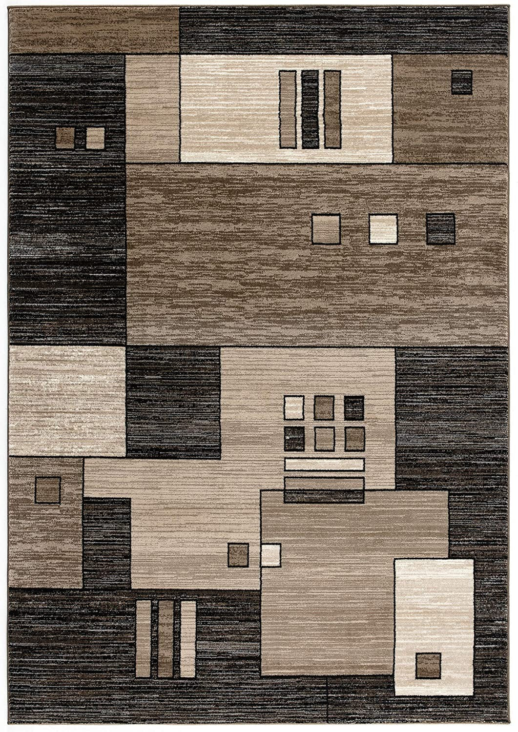 HomeRoots 3' x 20' Beige and Brown Geometric Runner Rug