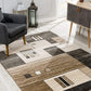 HomeRoots 3' x 20' Beige and Brown Geometric Runner Rug