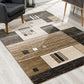 HomeRoots 3' x 20' Beige and Brown Geometric Runner Rug