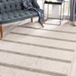 HomeRoots 3' x 20' Ivory Transitional Striped Runner Rug