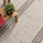 HomeRoots 3' x 20' Ivory Transitional Striped Runner Rug