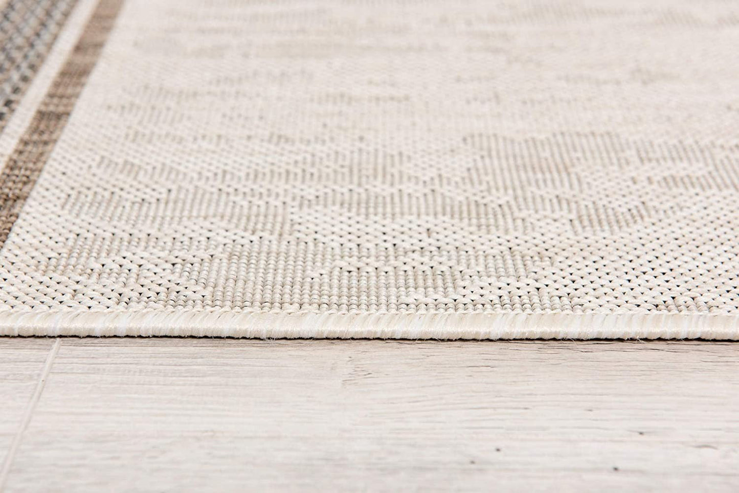 HomeRoots 3' x 20' Ivory Transitional Striped Runner Rug