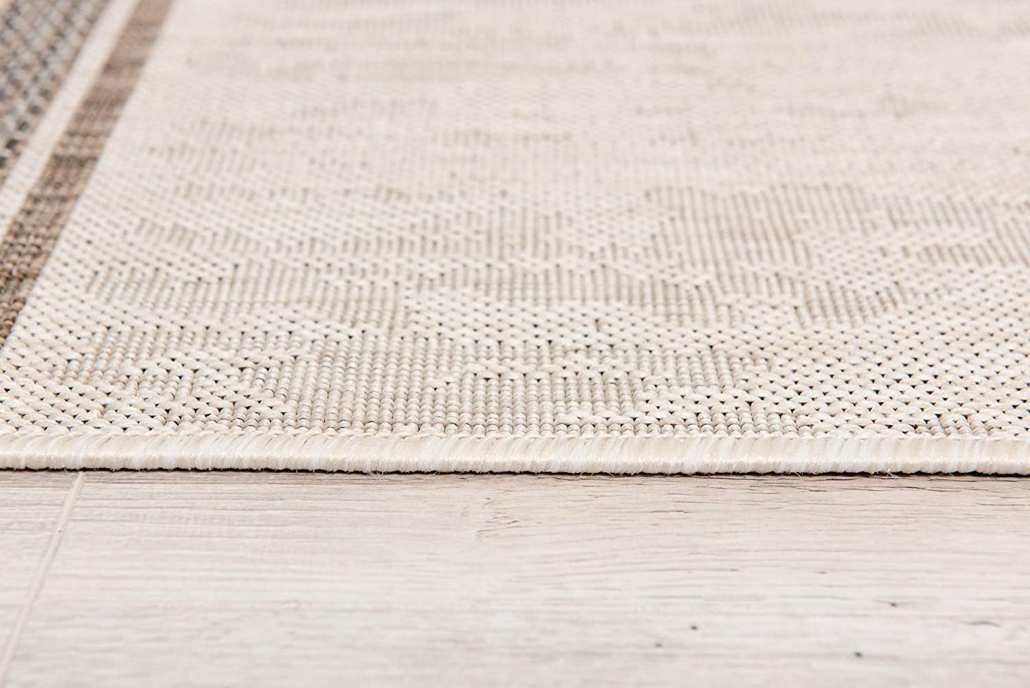 HomeRoots 3' x 20' Ivory Transitional Striped Runner Rug