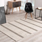 HomeRoots 3' x 20' Ivory Transitional Striped Runner Rug