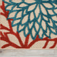HomeRoots 3’ x 4’ Green Indoor Outdoor Area Rug With Floral Finish