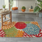 HomeRoots 3’ x 4’ Green Indoor Outdoor Area Rug With Floral Finish