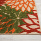 HomeRoots 3’ x 4’ Green Indoor Outdoor Area Rug With Floral Finish