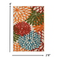 HomeRoots 3’ x 4’ Green Indoor Outdoor Area Rug With Floral Finish