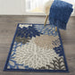 HomeRoots 3’ x 4’ Large Floral Indoor Outdoor Area Rug in Blue Finish