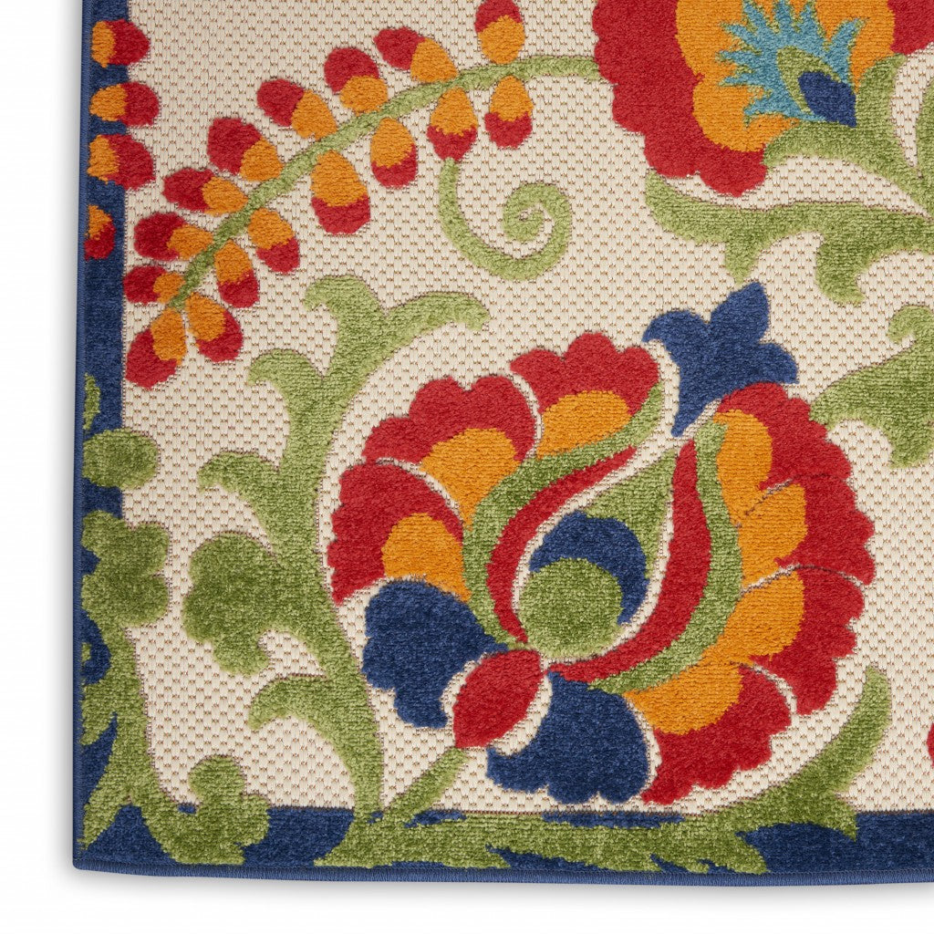 HomeRoots 3’ x 4’ Mediterra Indoor Outdoor Area Rug