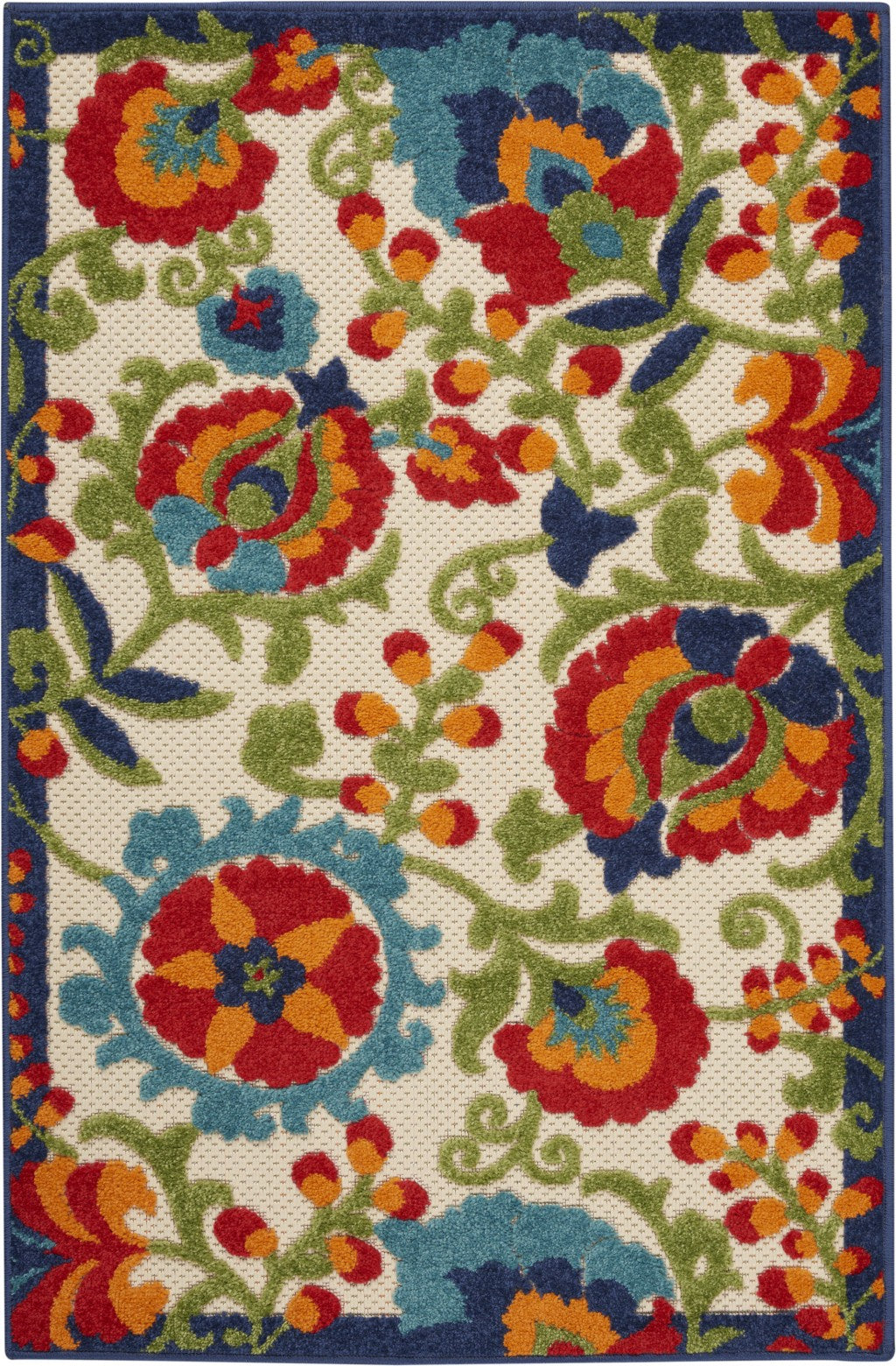HomeRoots 3’ x 4’ Mediterra Indoor Outdoor Area Rug