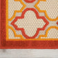 HomeRoots 3' x 4' Red Trellis Indoor Outdoor Area Rug
