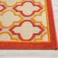 HomeRoots 3' x 4' Red Trellis Indoor Outdoor Area Rug