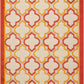 HomeRoots 3' x 4' Red Trellis Indoor Outdoor Area Rug