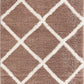 HomeRoots 3' x 5' Beige and White Modern Lattice Area Rug