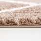 HomeRoots 3' x 5' Beige and White Modern Lattice Area Rug