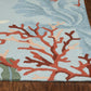 HomeRoots 3' x 5' Blue Coral Reef Area Rug