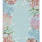 HomeRoots 3' x 5' Blue Coral Reef Area Rug