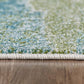 HomeRoots 3' x 5' Blue Sage Impressionistic Ocean Area Rug