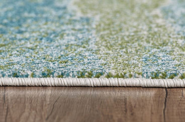 HomeRoots 3' x 5' Blue Sage Impressionistic Ocean Area Rug