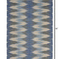 HomeRoots 3' x 5' Blue and Cream Ikat Pattern Area Rug