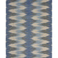 HomeRoots 3' x 5' Blue and Cream Ikat Pattern Area Rug