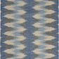 HomeRoots 3' x 5' Blue and Cream Ikat Pattern Area Rug