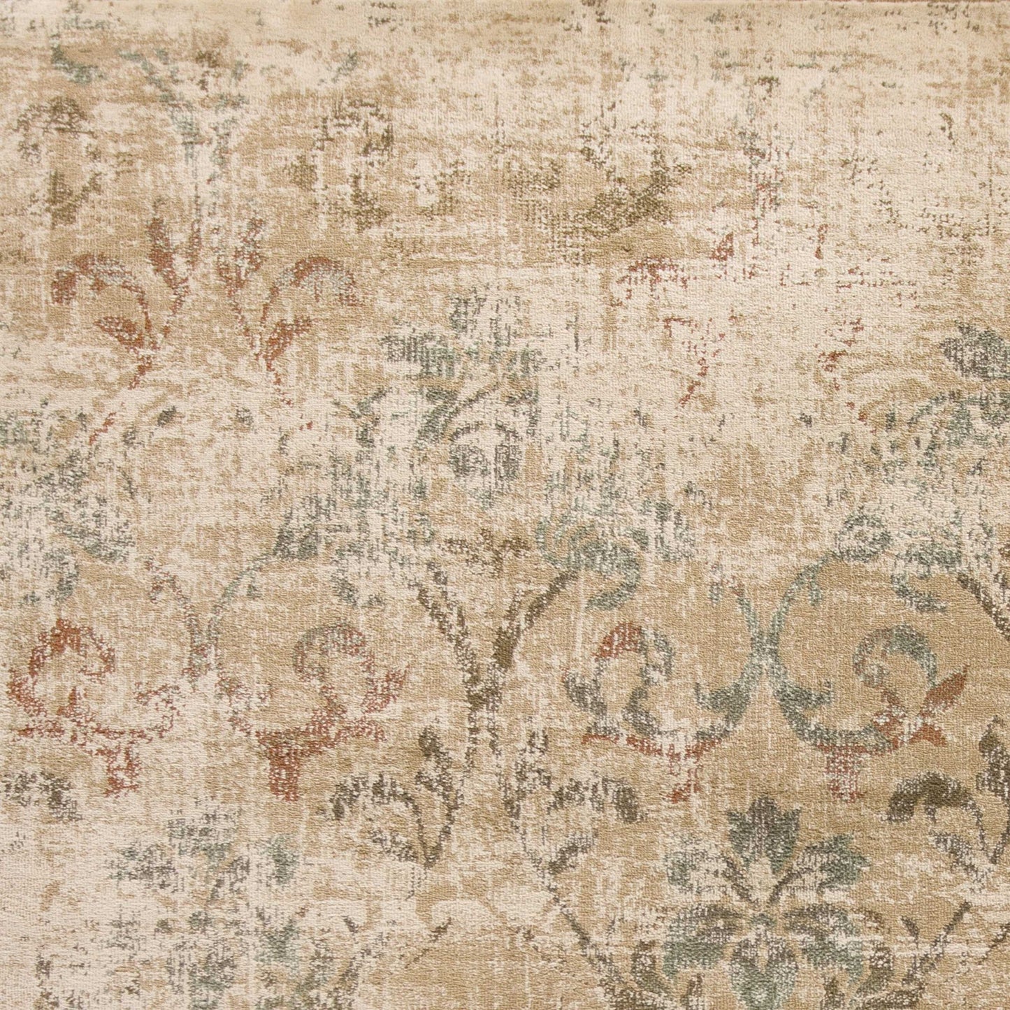 HomeRoots 3' x 5' Champagne Beige Machine Woven Damask Indoor Area Rug