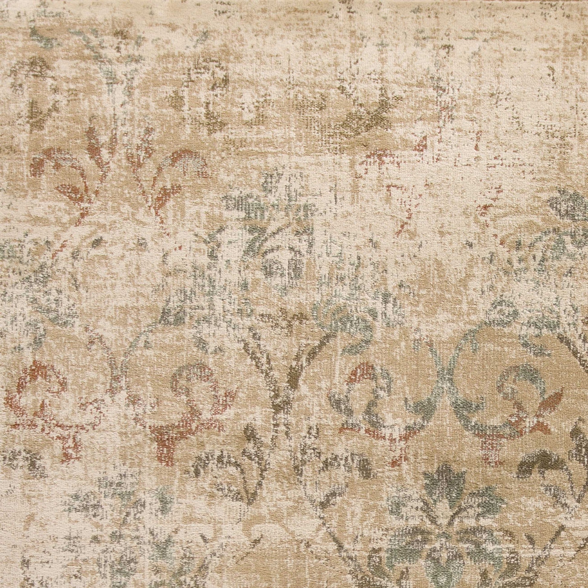 HomeRoots 3' x 5' Champagne Beige Machine Woven Damask Indoor Area Rug