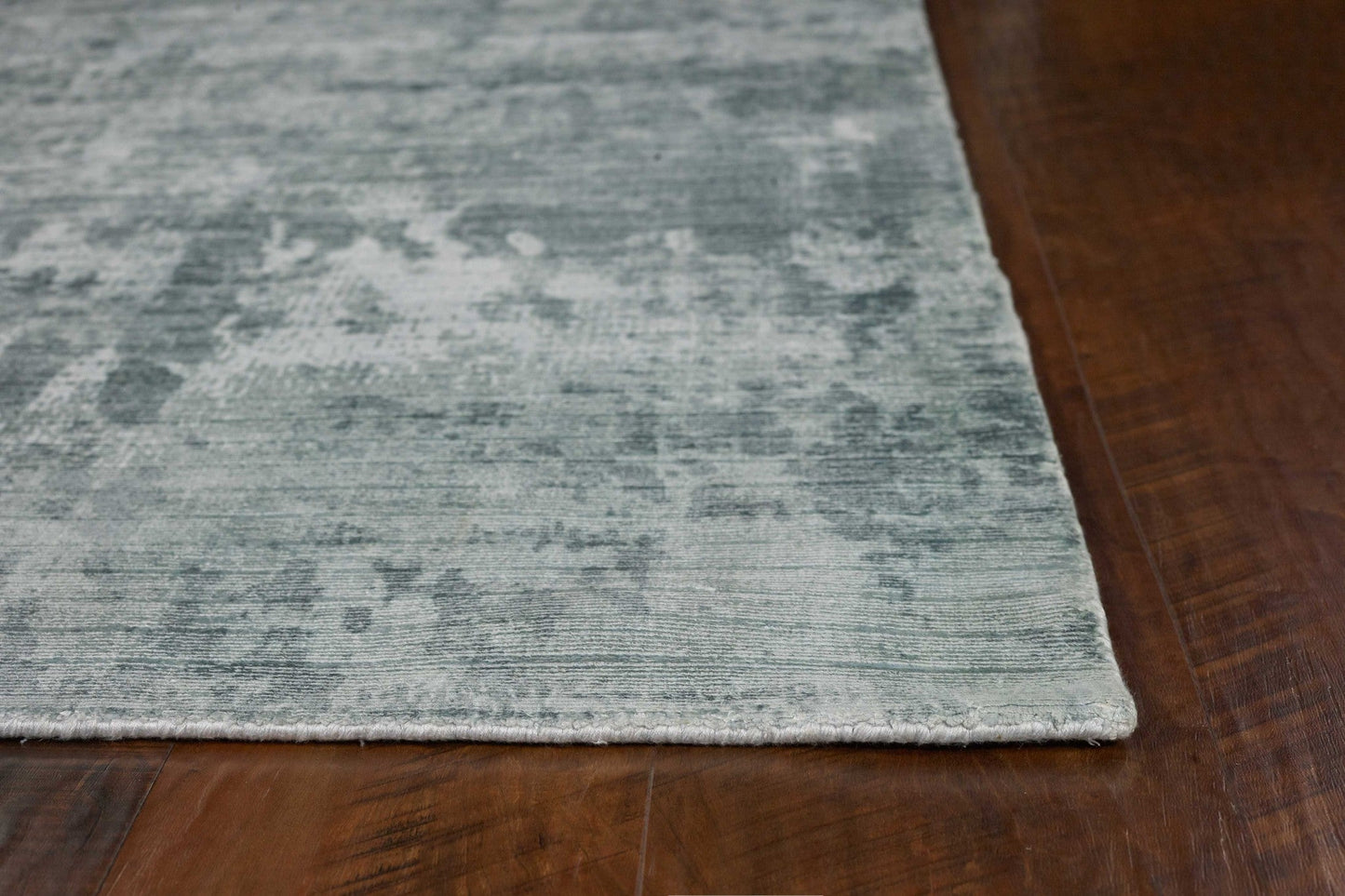 HomeRoots 3' x 5' Dew Grey Hand Loomed Abstract Brushstroke Indoor Area Rug