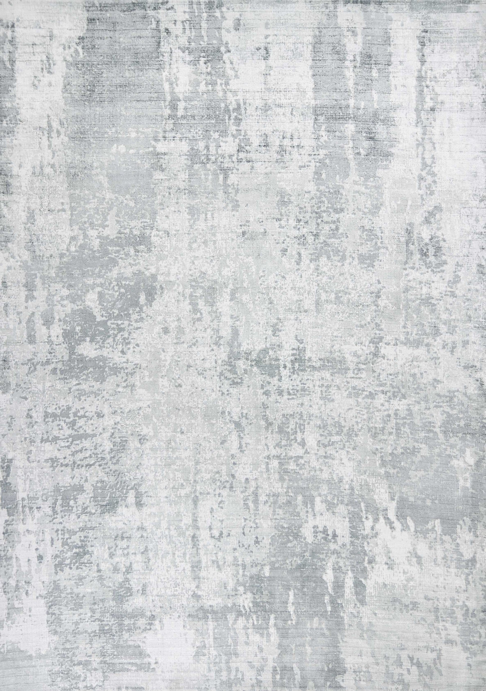 HomeRoots 3' x 5' Dew Grey Hand Loomed Abstract Brushstroke Indoor Area Rug