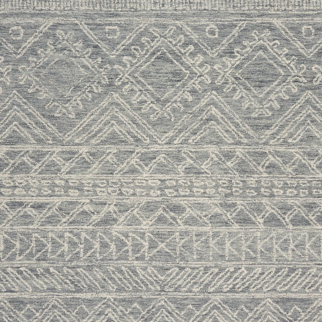 HomeRoots 3' x 5' Gray Geometric Pattern Area Rug