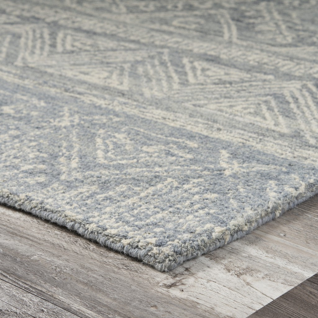 HomeRoots 3' x 5' Gray Geometric Pattern Area Rug