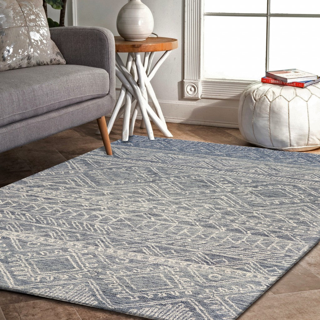 HomeRoots 3' x 5' Gray Geometric Pattern Area Rug